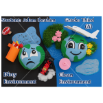 لوحة البيئة النظيفة والبيئة غير النظيفة